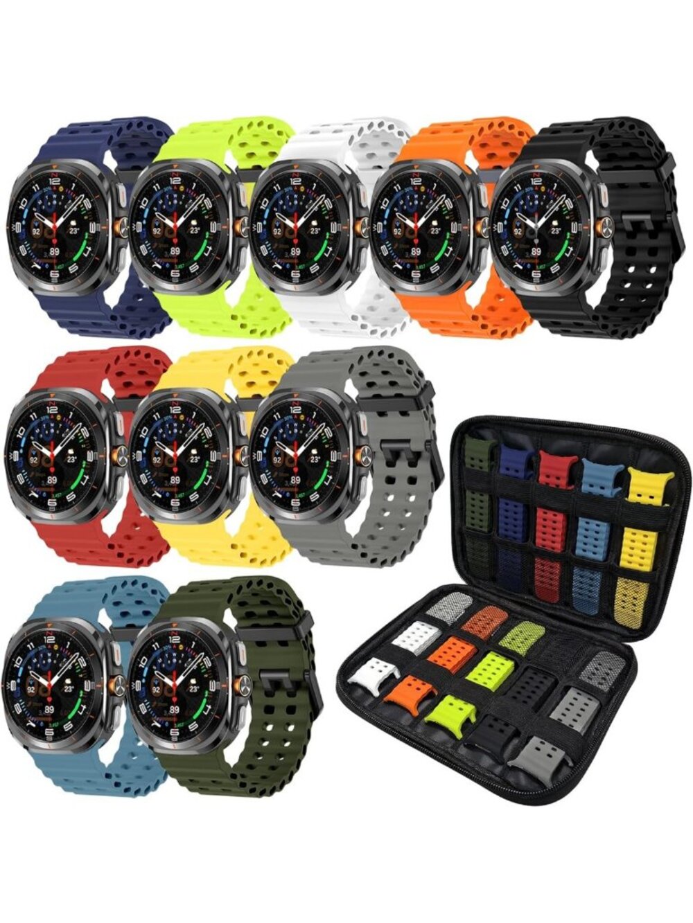 Galaxy Watch Ultra 2/1 Sport Band & Storage Case - Durable, Stylish, Adjustable